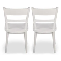 Willow Ivory Wood Dining Chairs, Set of 2