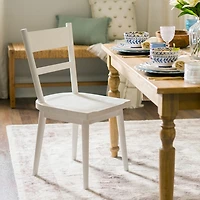 Willow Ivory Wood Dining Chairs, Set of 2