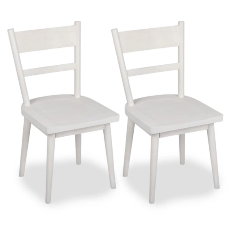 Willow Ivory Wood Dining Chairs, Set of 2