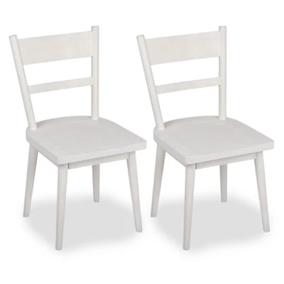 Willow Ivory Wood Dining Chairs, Set of 2