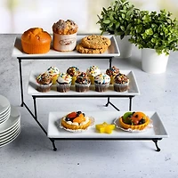 Gibson Gracious Dining 3 Tier Serving Tray Set