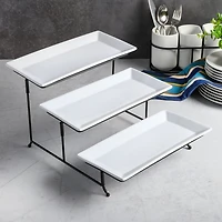 Gibson Gracious Dining 3 Tier Serving Tray Set
