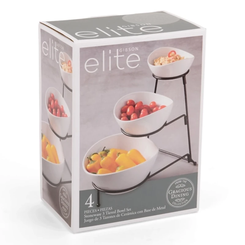 Gibson Gracious Dining 3 Tier Bowl Server Set