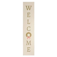 Welcome Wreath Christmas Porch Board