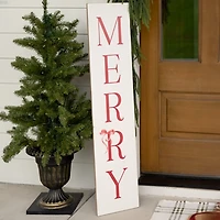 Merry Red Bow Christmas Porch Board