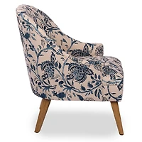 Blue Floral Aubrey Accent Chair
