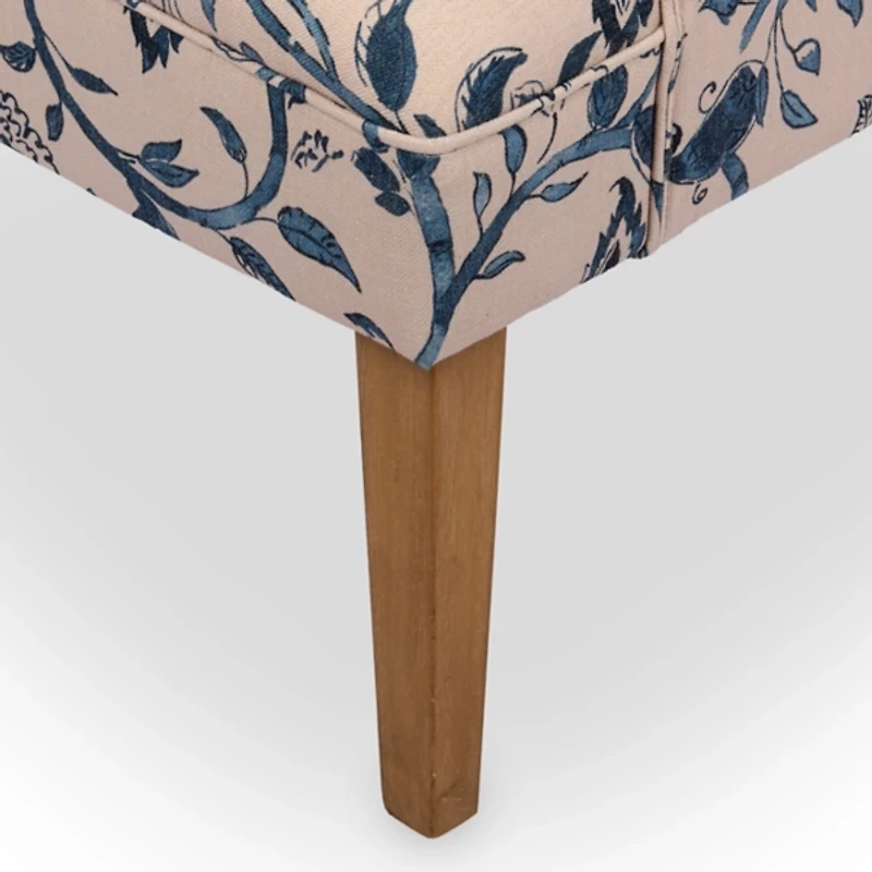 Blue Floral Aubrey Accent Chair