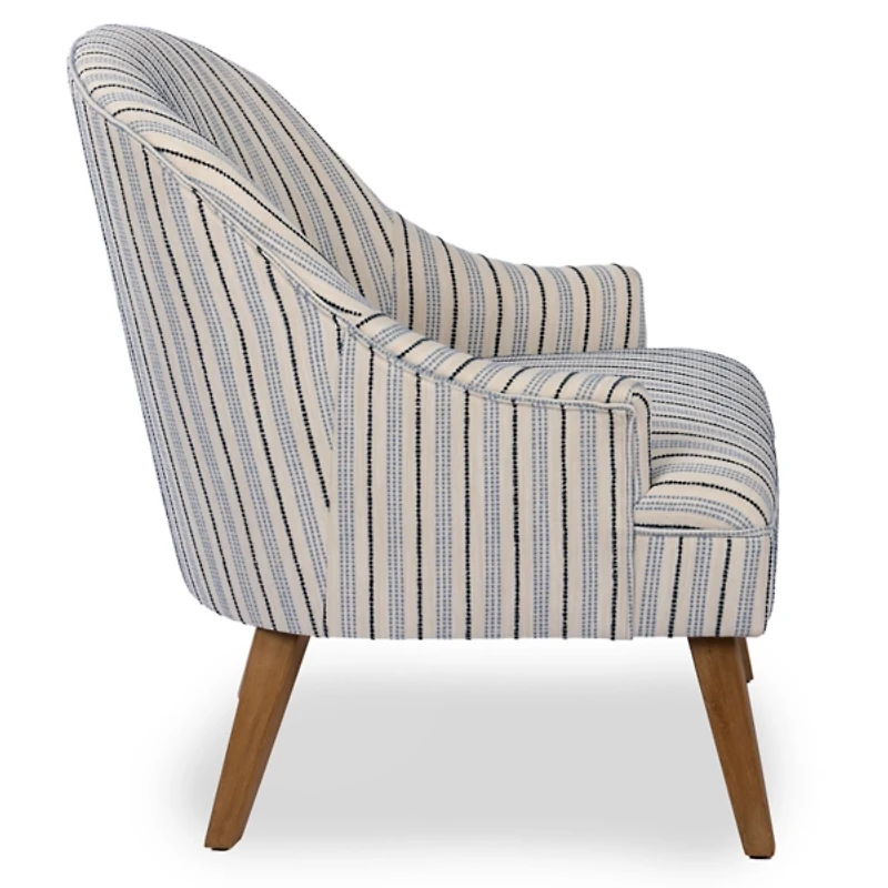 Blue Striped Aubrey Accent Chair