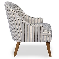 Blue Striped Aubrey Accent Chair