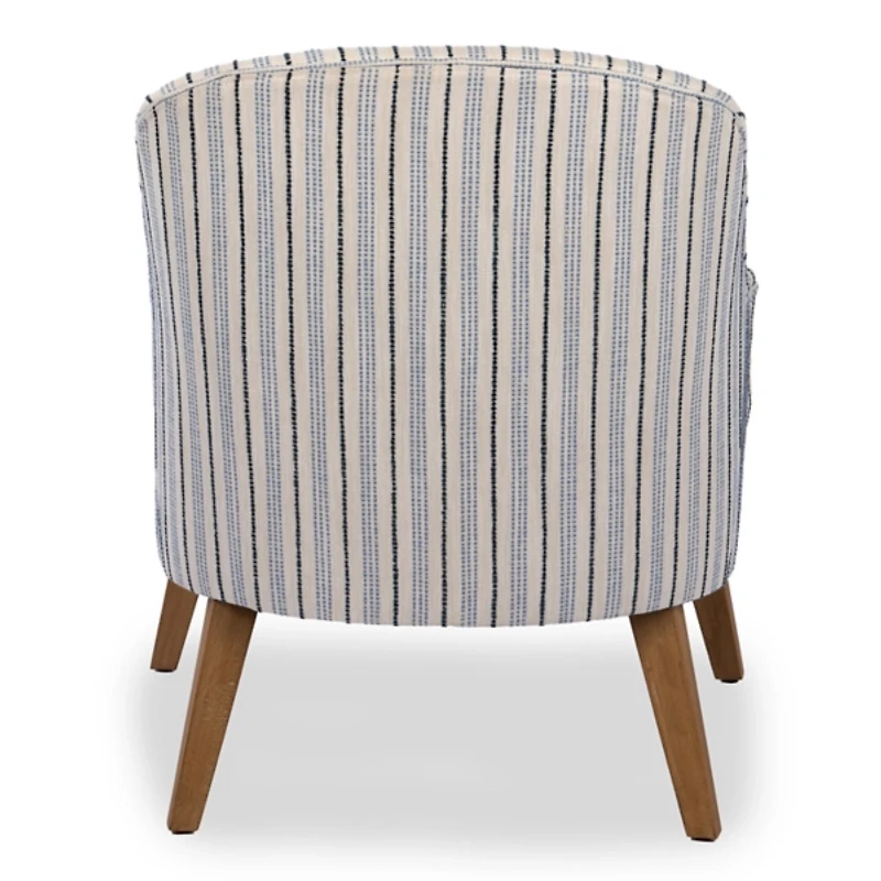 Blue Striped Aubrey Accent Chair