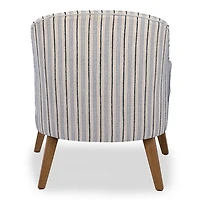 Blue Striped Aubrey Accent Chair