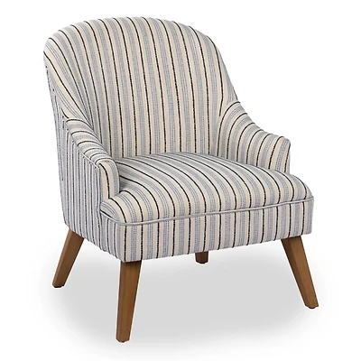 Blue Striped Aubrey Accent Chair