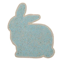 Blue Beaded Bunny Shaped Placemat