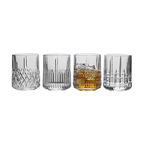 Mikasa Carrick Double Old Fashioned Glass 4pc Set