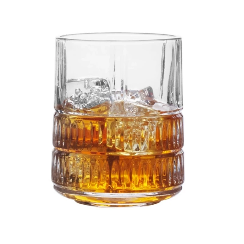 Mikasa Carrick Double Old Fashioned Glass 4pc Set