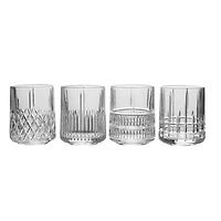 Mikasa Carrick Double Old Fashioned Glass 4pc Set