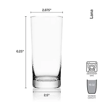 Mikasa Lana Clear Highball Glasses, Set of 4