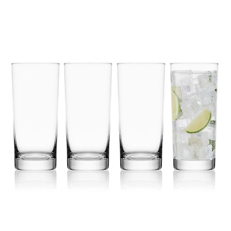 Mikasa Lana Clear Highball Glasses, Set of 4