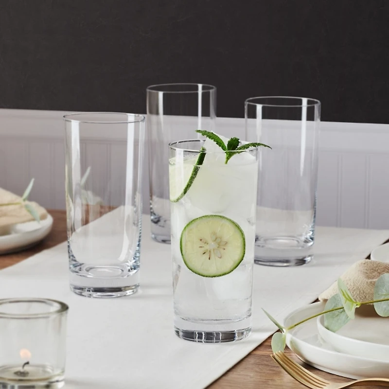 Mikasa Lana Clear Highball Glasses, Set of 4