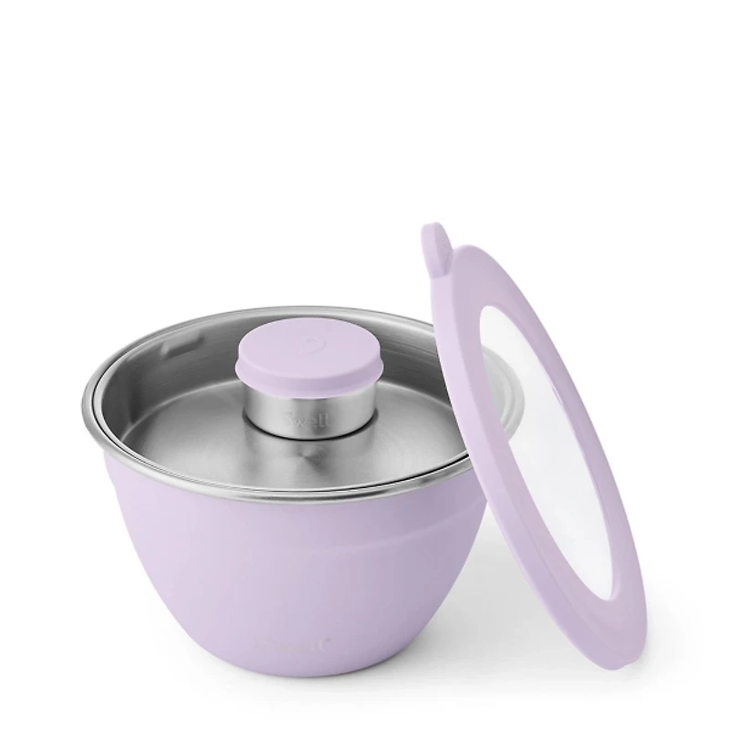 S'well Lilac Stainless Steel Salad Bowl Kit