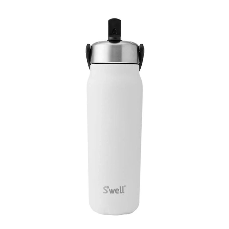 Swell White Moonstone Flip Straw Explorer Bottle