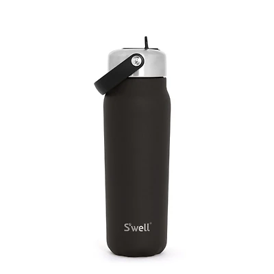 Swell Black Onyx Flip Straw Explorer Bottle