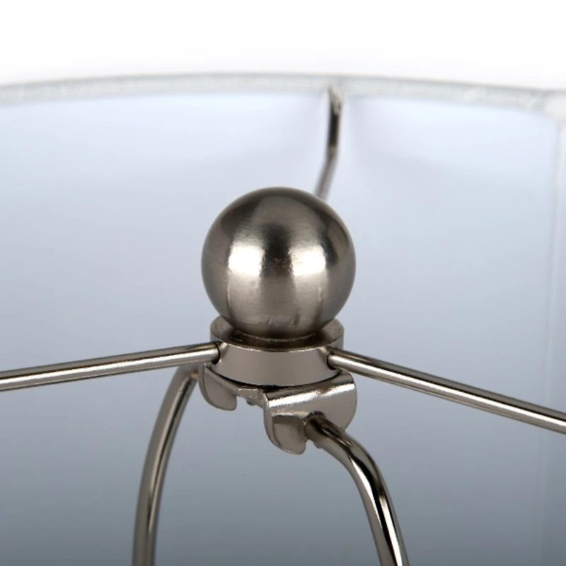 Blue Ribbed Ceramic Table Lamp