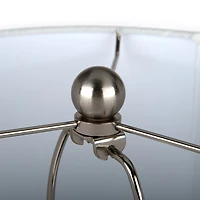 Blue Ribbed Ceramic Table Lamp