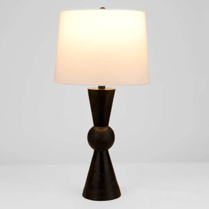 Black Resin Preston Table Lamp
