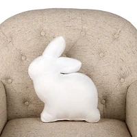 Beaded Floral Bunny Shaped Pillow
