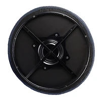 Round Navy Blue Boucle Swivel Accent Chair