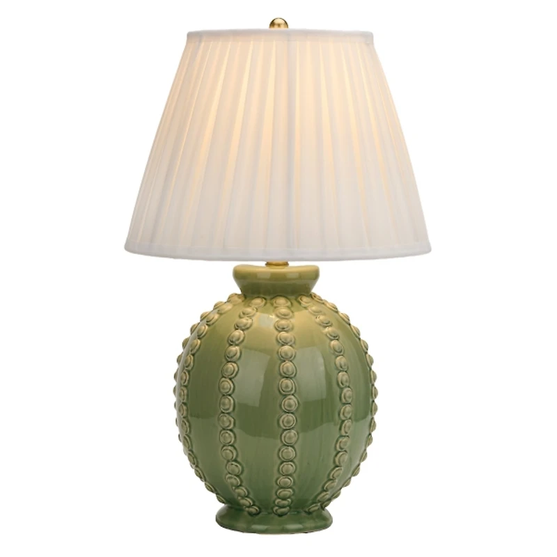 Green Beaded Ceramic Table Lamp