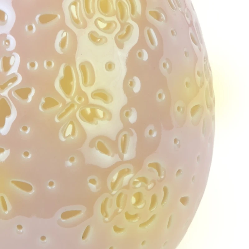 LED Pink Ceramic Egg Statue, 5 in.