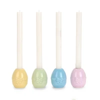 Easter Egg Bow Taper Candle Holders