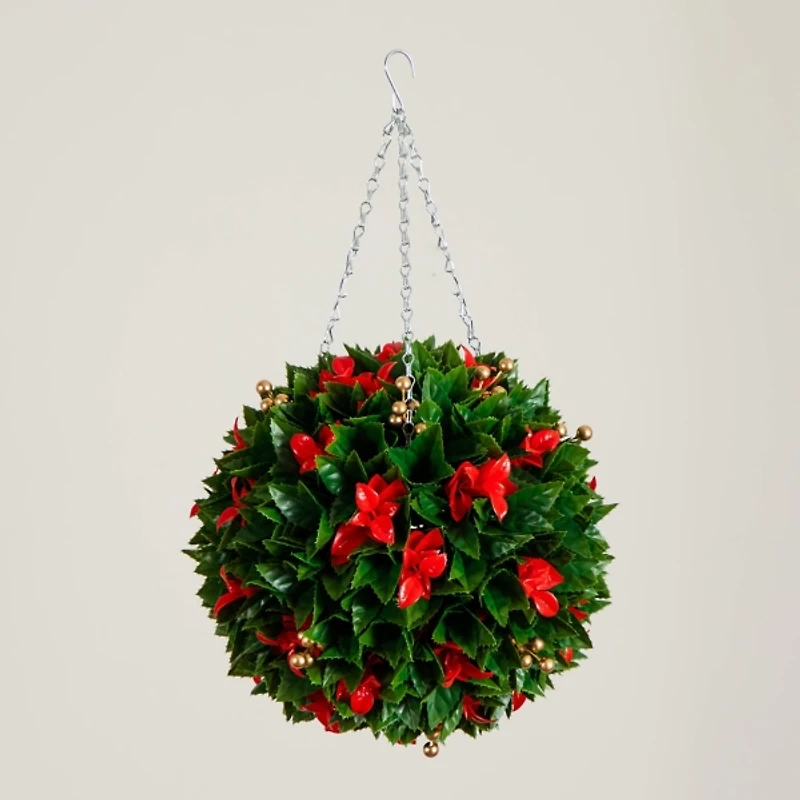 Photinia and Berries Christmas Hanging Plant