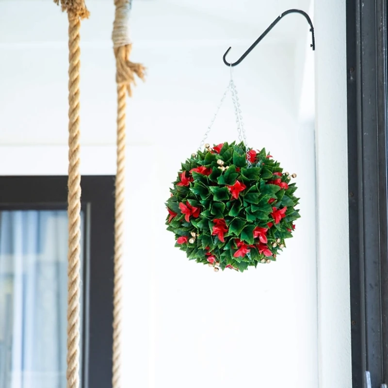 Photinia and Berries Christmas Hanging Plant