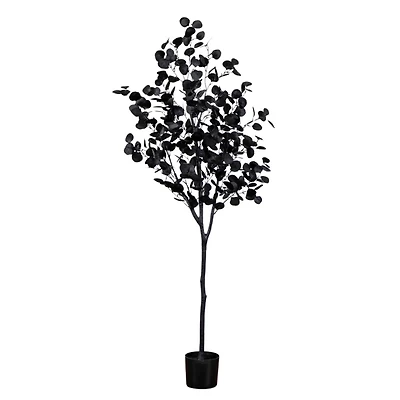 6 ft. Black Eucalyptus Halloween Tree