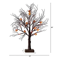 LED Jack O Lantern Twig Tree