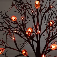 LED Jack O Lantern Twig Tree
