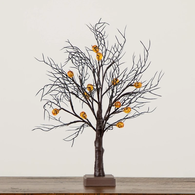 LED Jack O Lantern Twig Tree
