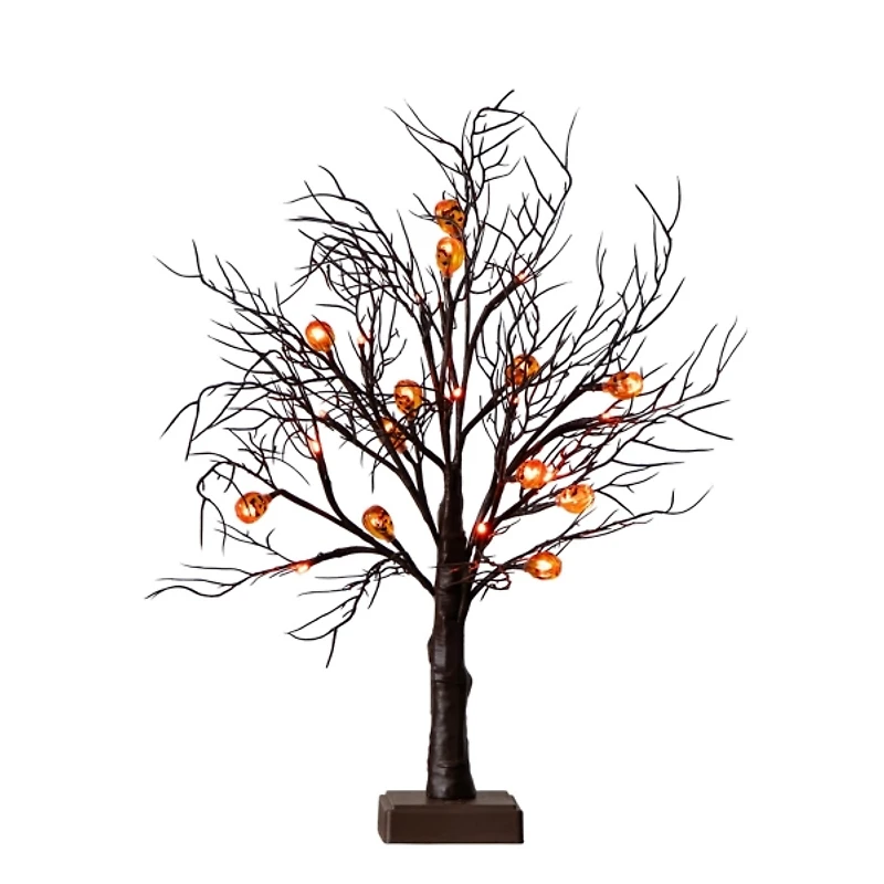 LED Jack O Lantern Twig Tree