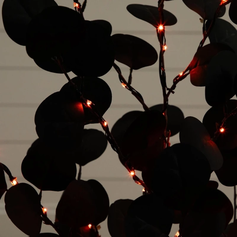 ft. Pre-Lit Black Eucalyptus Halloween Tree