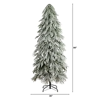 7 ft. LED Flocked Downswept Christmas Tree
