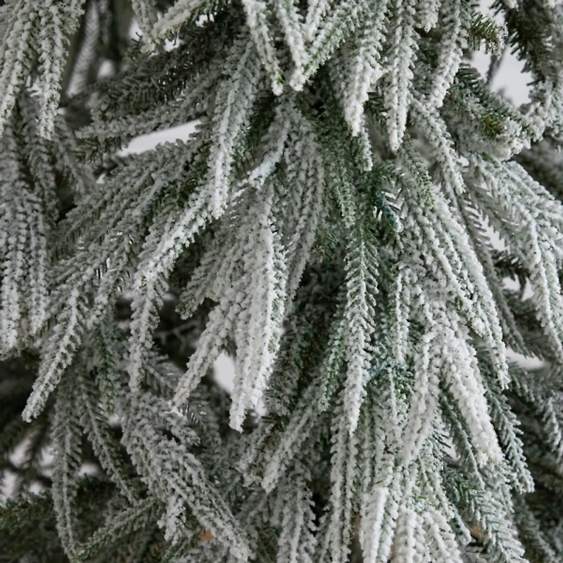 7 ft. LED Flocked Downswept Christmas Tree