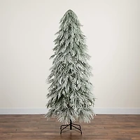 7 ft. LED Flocked Downswept Christmas Tree
