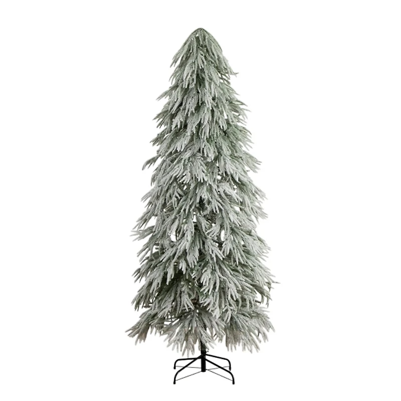 7 ft. LED Flocked Downswept Christmas Tree