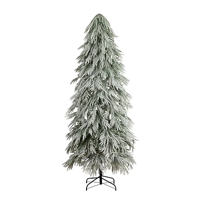 7 ft. LED Flocked Downswept Christmas Tree