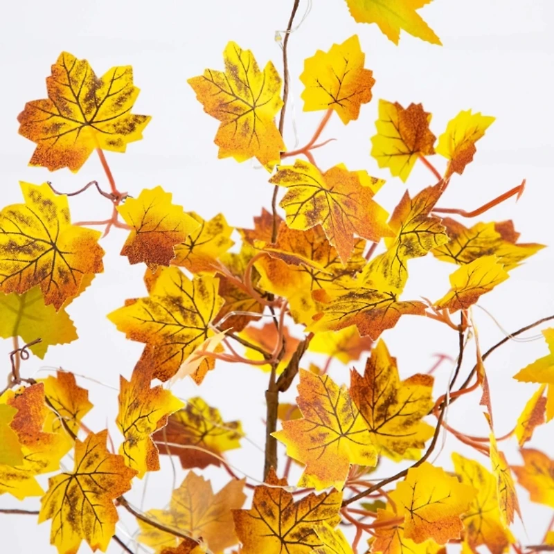 LED Yellow Autumn Maple Tree