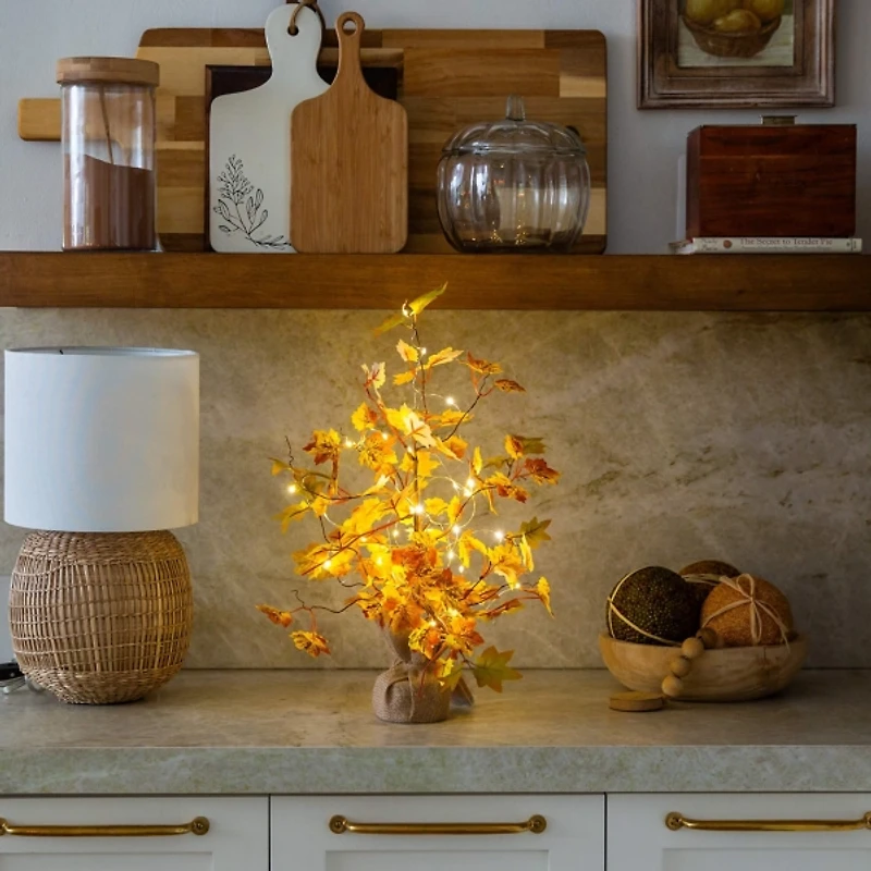 LED Yellow Autumn Maple Tree