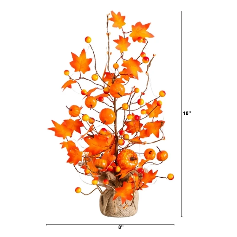 LED Orange Maple Pumpkin Tree